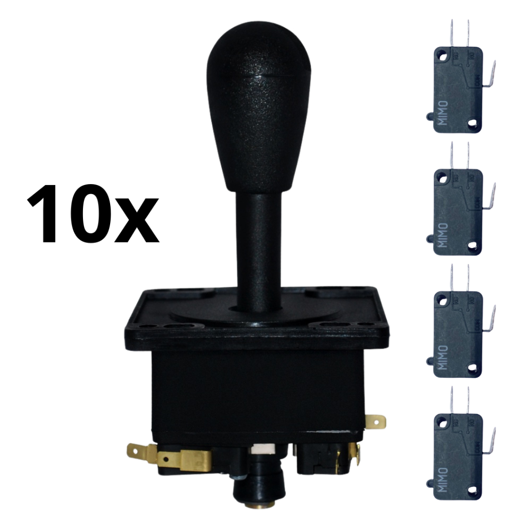 Kit 10 Manches Joystick Comando Controle Fliperama Arcade