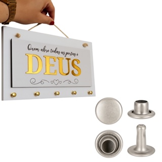 Rebite Porta Chaveiro n5 com 100 peças NIquel Ferro Prata Artesanto em Oferta na Shopee