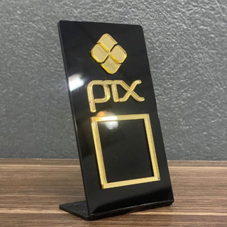 Placa Pix Display em Acrílico Mesa Balcão QR Code PIX Pagamento Para Loja em Oferta na Shopee