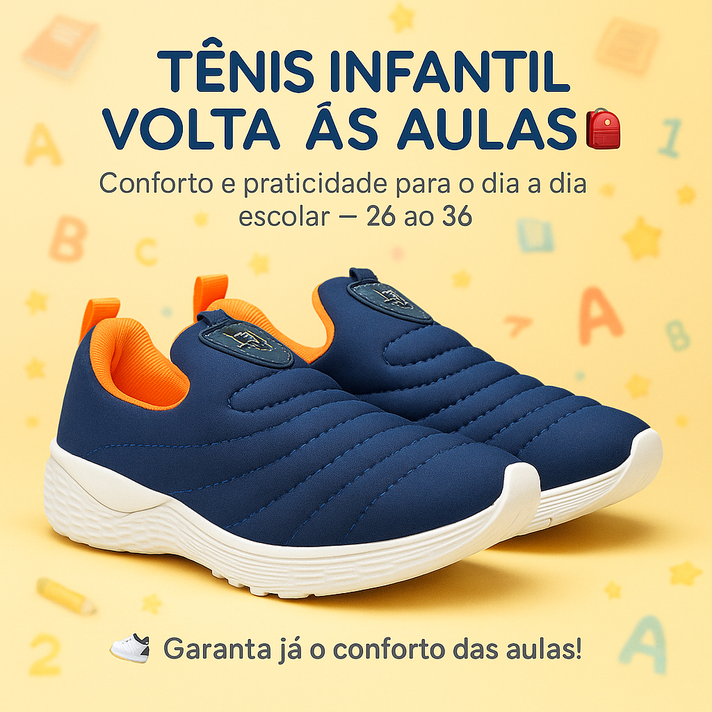 Tênis Infantil Menino Joy Kids – VOLTA ÁS AULAS, Conforto e Estilo Para a Escola - Garanta já! em Oferta na Shopee