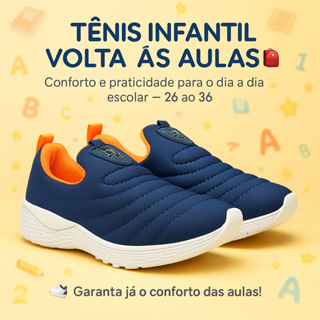 Tênis Infantil Menino Joy Kids – VOLTA ÁS AULAS, Conforto e Estilo Para a Escola - Garanta já! em Oferta na Shopee