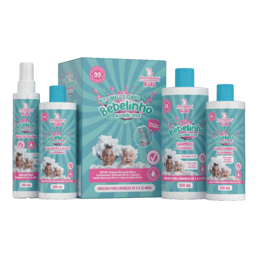 Kit Bebelinho Algodão Doce Kids Bio Instinto em Oferta na Shopee