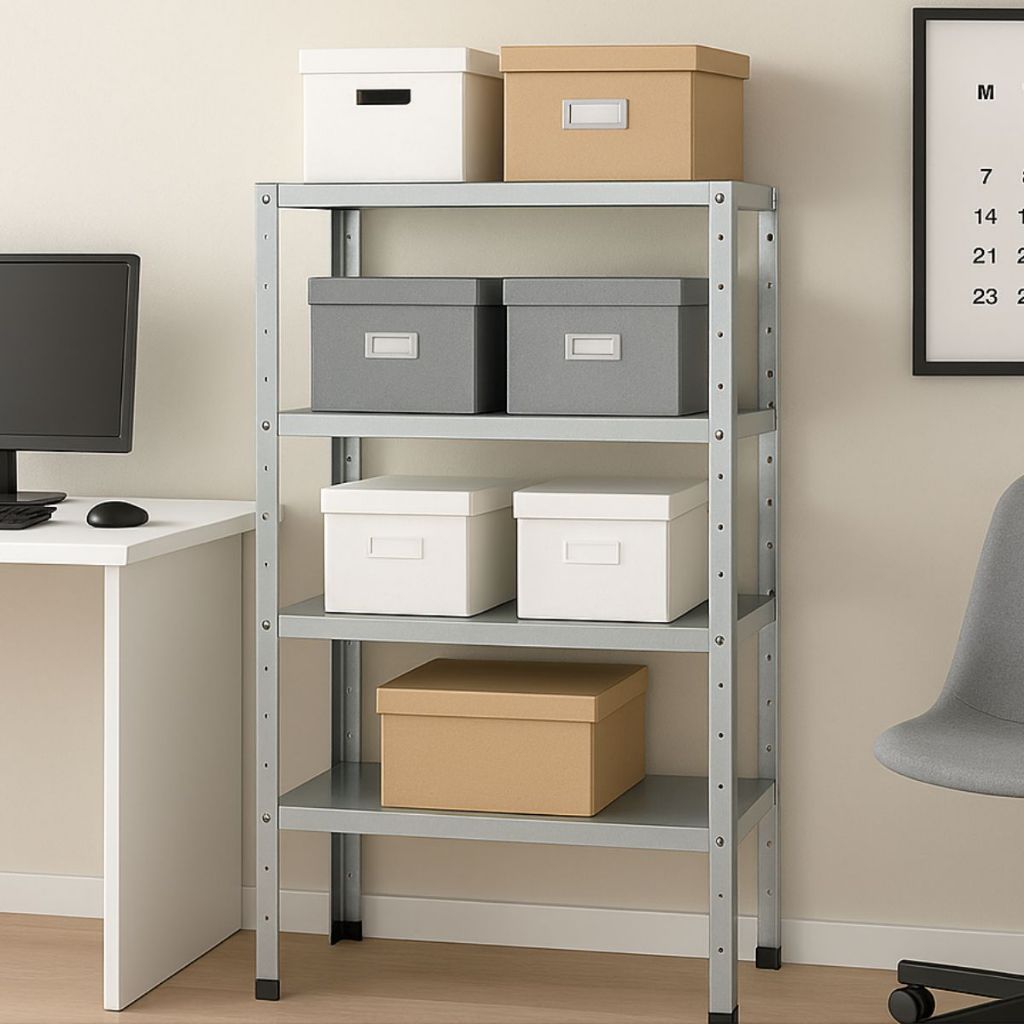 Prateleira de Aço 60x134 com 4 Divisoria Galvanizada Multiuso Industrial Antiferrugem Armario Estante em Oferta na Shopee