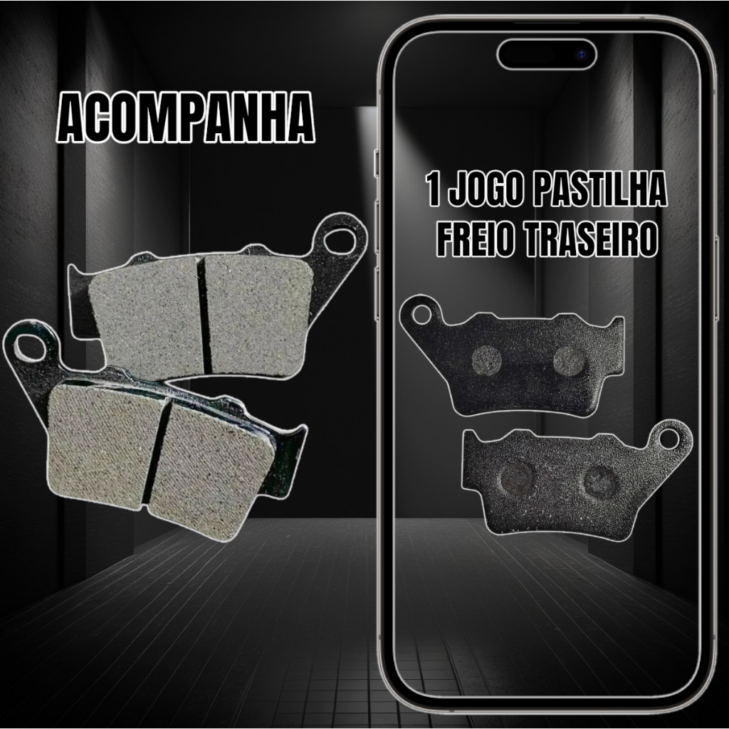 Pastilha De Freio Traseiro Royal Enfield Himalayan 411 — imagem 2 de 2