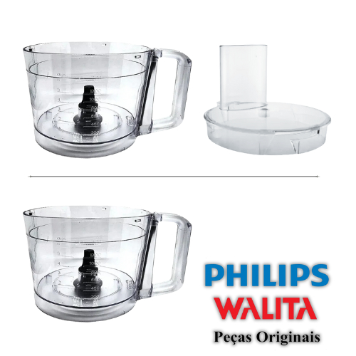 Copo Jarra Processador Philips Walita RI7300 RI7301 RI7302 RI7303 Original Completa Tampa Eixo Nova