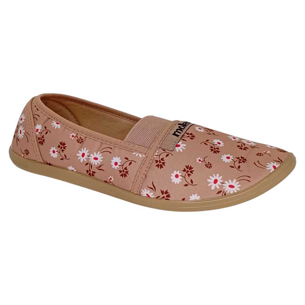 Sapatilha Conforto Floral Moleca 520.59.21443 em Oferta na Shopee