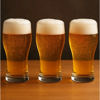 Jogo De 3 Copos Para Cerveja 285ml Vidro Bares Restaurantes Branco em Oferta na Shopee