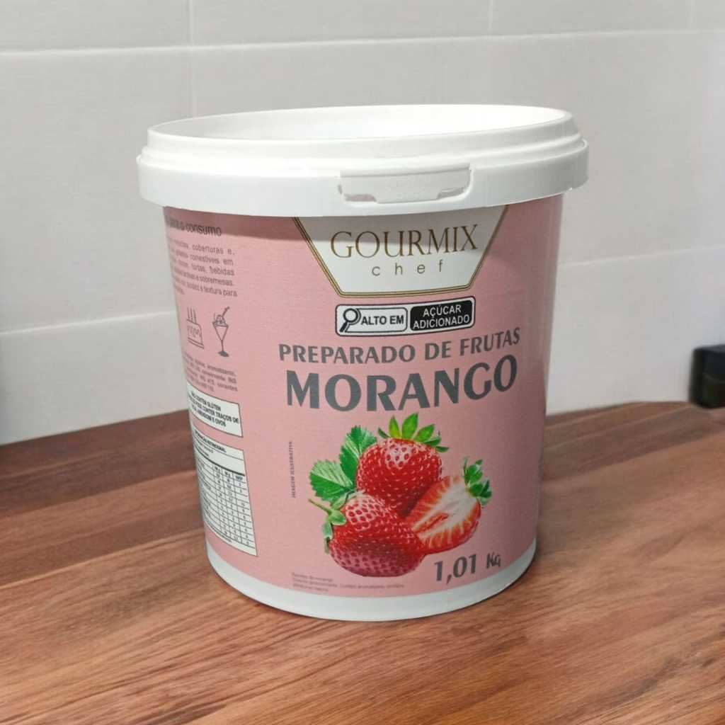 Preparado de Fruta Gourmix 1,01Kg Morango em Oferta na Shopee