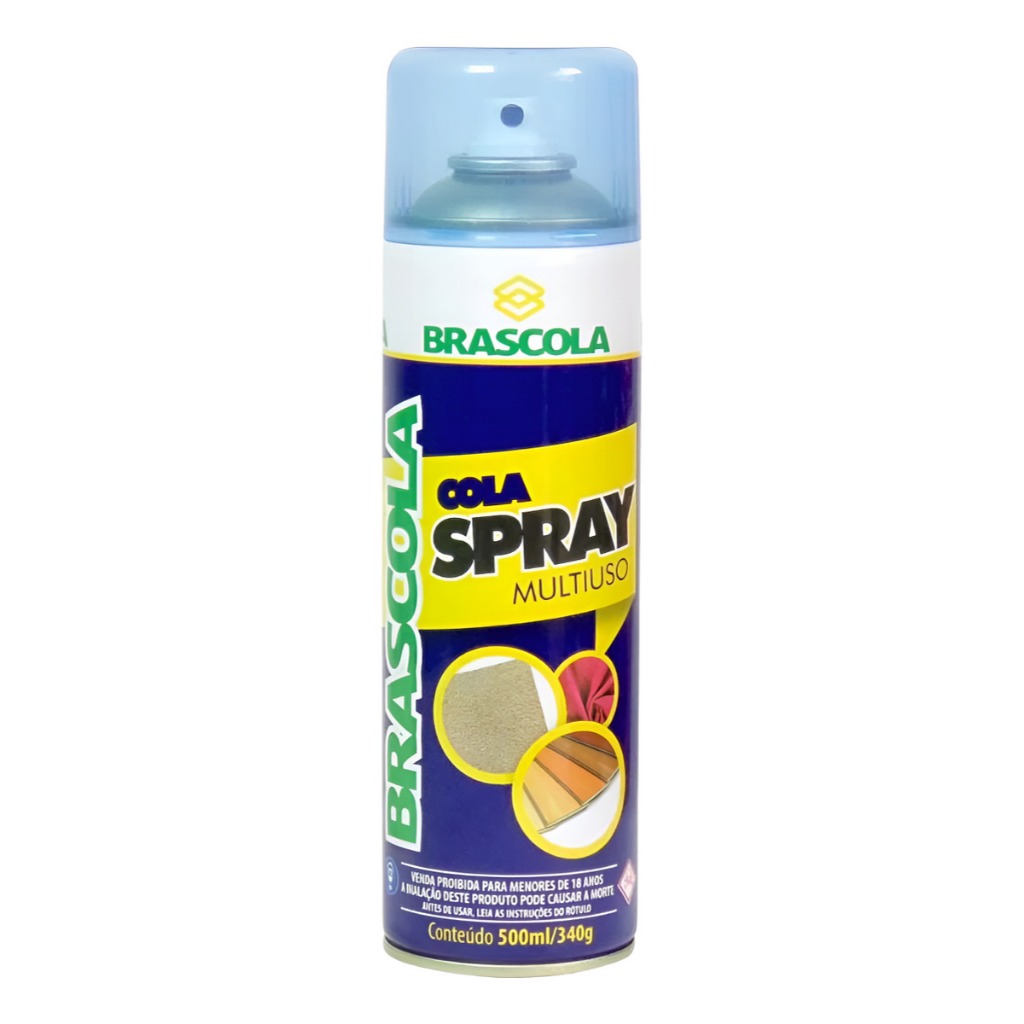 Cola Spray 340g Tapeceiro Madeira Espuma Acústica E Tecido EVA Couro Courino Brascola Sapateiro