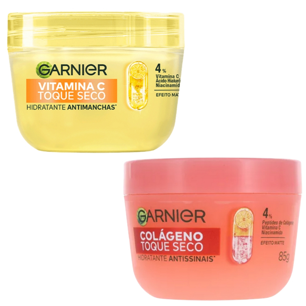Kit Garnier Hidratante Facial Colágeno + Vitamina C – Toque Seco e Antissinais