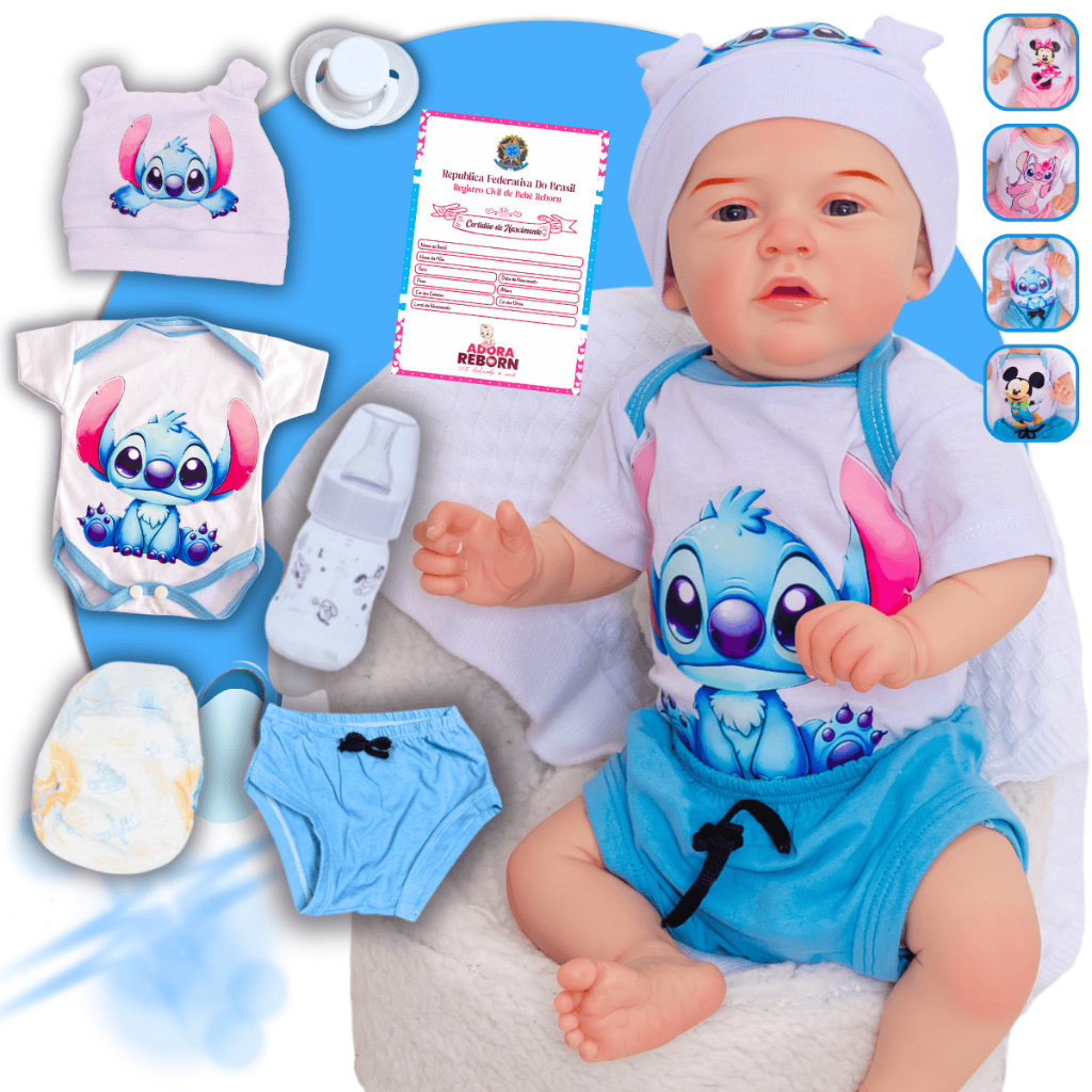 Bebê Reborn Menino Boneco Original Realista de Silicone Pode Dar Banho em Oferta na Shopee