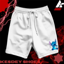 Shorts Masculina Bermuda Estilo Mauricinho Leve Slim com Bolso Lateral Estampada LILO STICH BAYMAX