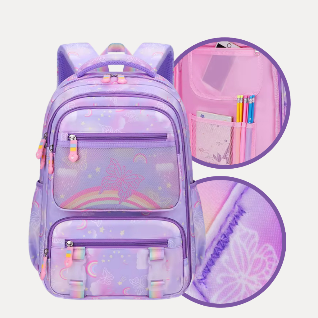 Mochila Infantil Menina Escolar Delicada Estampa Encantadora Conforto Garantido Proteção Extra em Oferta na Shopee
