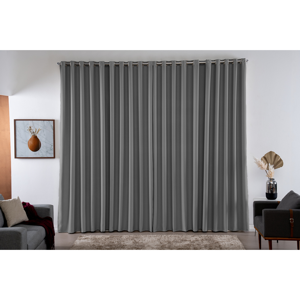 Cortina para Sala Blecaute Cinza: Onde Comprar | BuscaProdutos