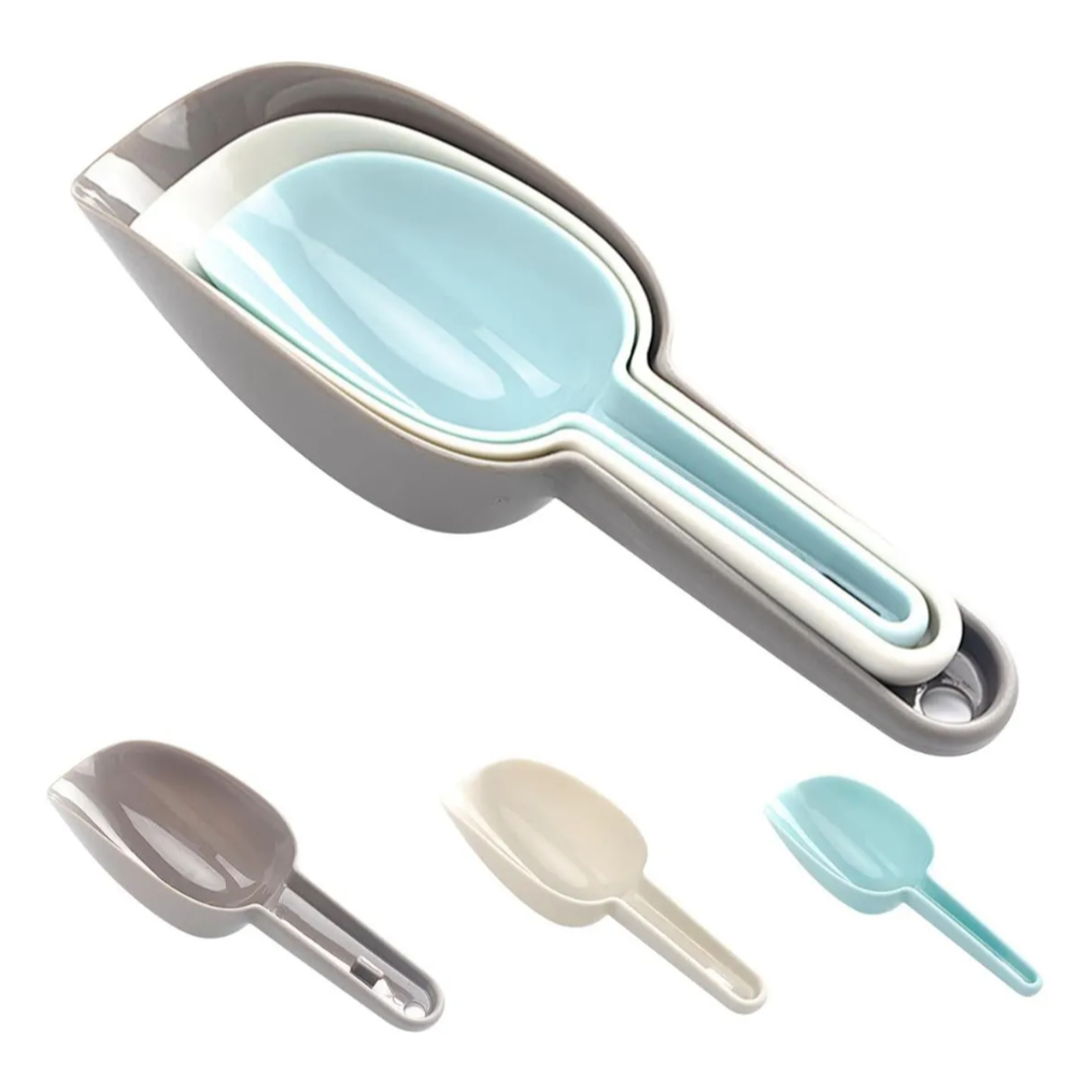 Kit 3 Conchas p/ Gelo e Cereais Conjunto Completo p/ Servir Alimentos Envio Aleatório em Oferta na Shopee