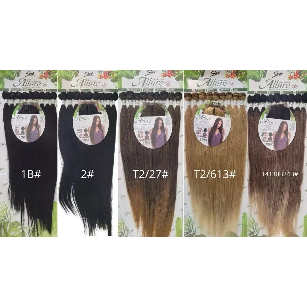 Cabelo Organico Liso Allure Sleek Ivite Plus 70Cm + Acabamento Closure - Rebecca Sleek
