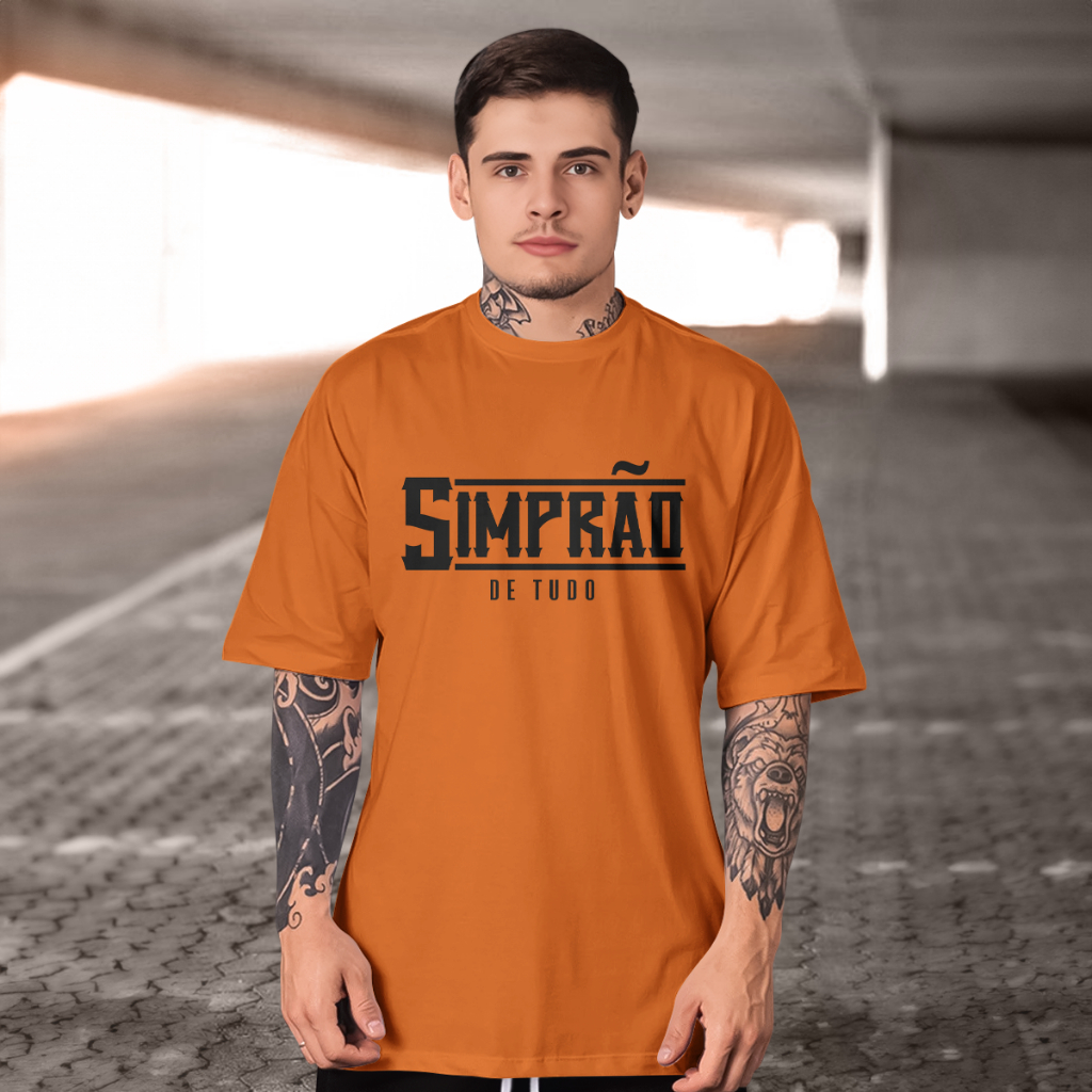 Camiseta Masculina Simprão de tudo Varias Cores 100% Algodão Premium