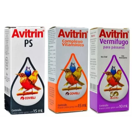 Combo Avitrin - 1 Ps + 1 Vermífugo + 1 Complexo Vitamínico