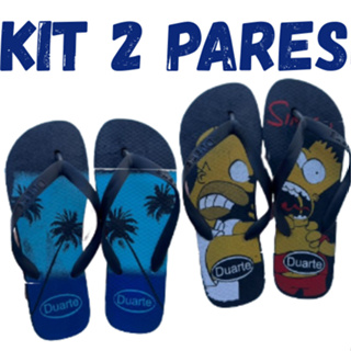 Kit 2 Pares SORTIDOS De Chinelo Masculino Adulto Antiderrapante Kit 2 Pares Sortidos em Oferta na Shopee