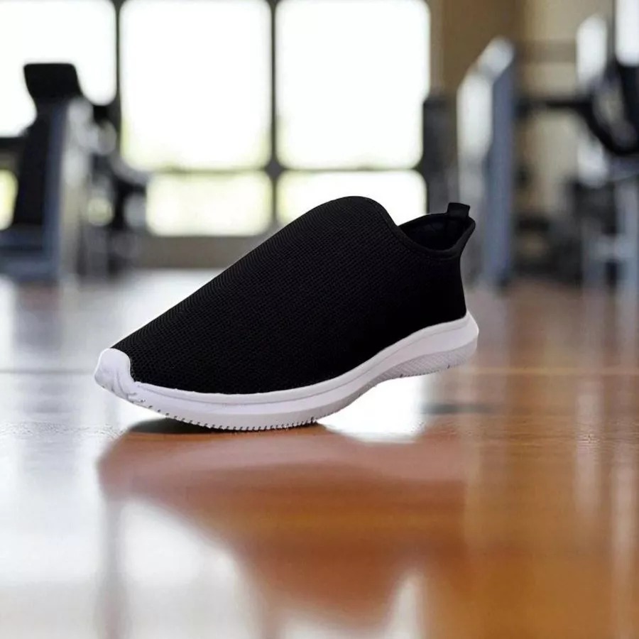 Oferta!! Oferta Tênis Slip On Feminino Preto Calce Fácil Leve Antiderrapante Macio para Academia — R$ 49,90 em Shopee
