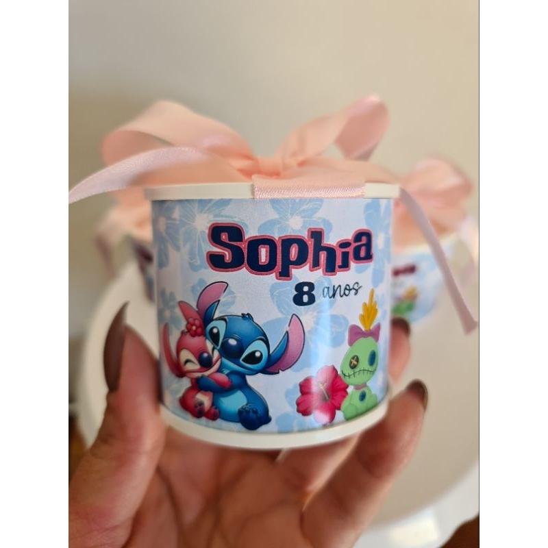 kit Tubolata Personalizada 5x6 Stitch/Lembrancinha Stitch/Festa/Aniversário/Maternidade/Chá de bebê/Mêsversário