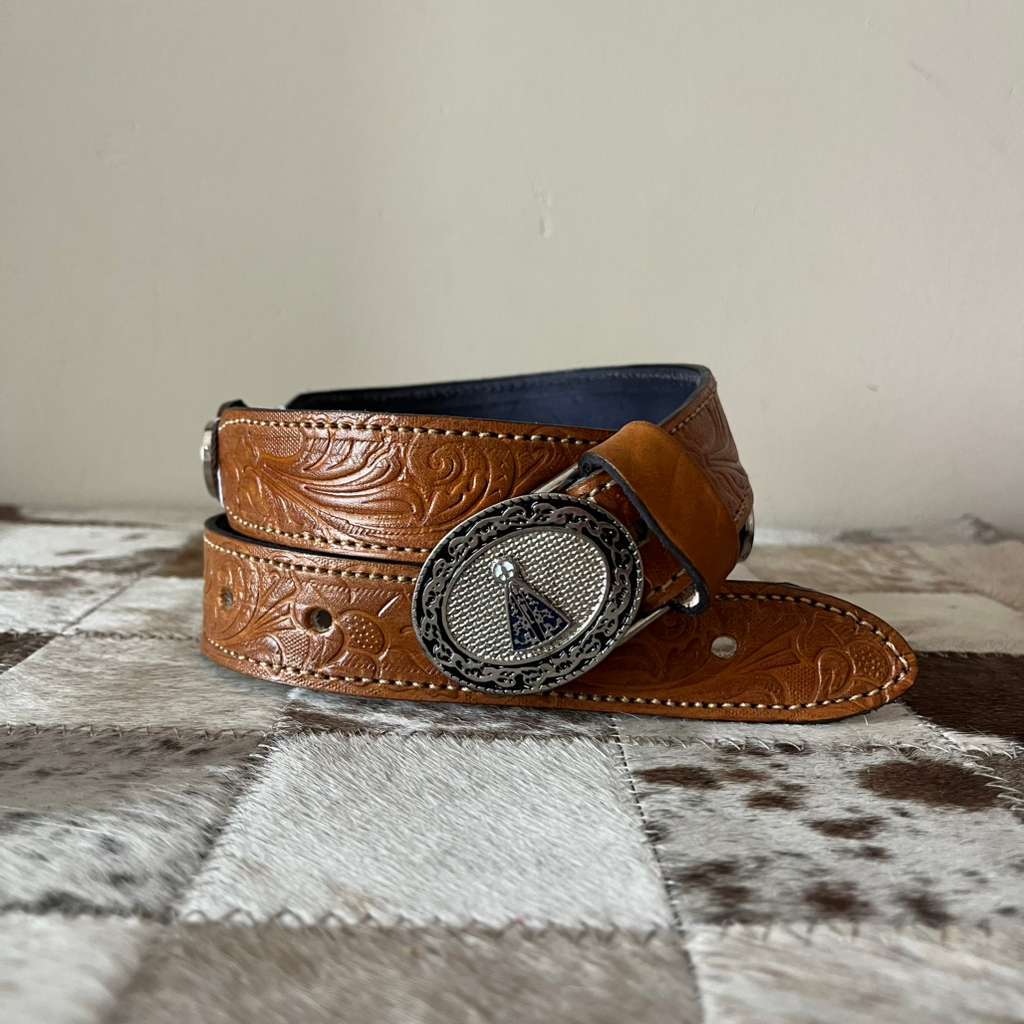 Cinto Infantil Nossa Senhora Couro Legítimo Muita Qualidade