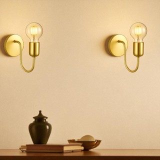 Arandela LOFT Luminária de Parede Cor DOURADO Quarto Sala Banheiro 127V/220V em Oferta na Shopee