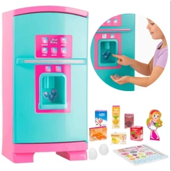 Geladeira Infantil Sonho de Menina Sweet Fantasy – Brinquedo Educativo com Acessórios Realistas