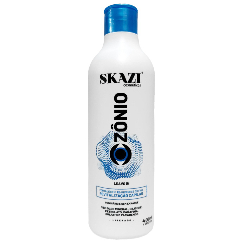 Leave-in Ozônio Skazi 400ml - Finalizador com Proteção Térmica Aminoácidos e Brilho Intenso em Oferta na Shopee