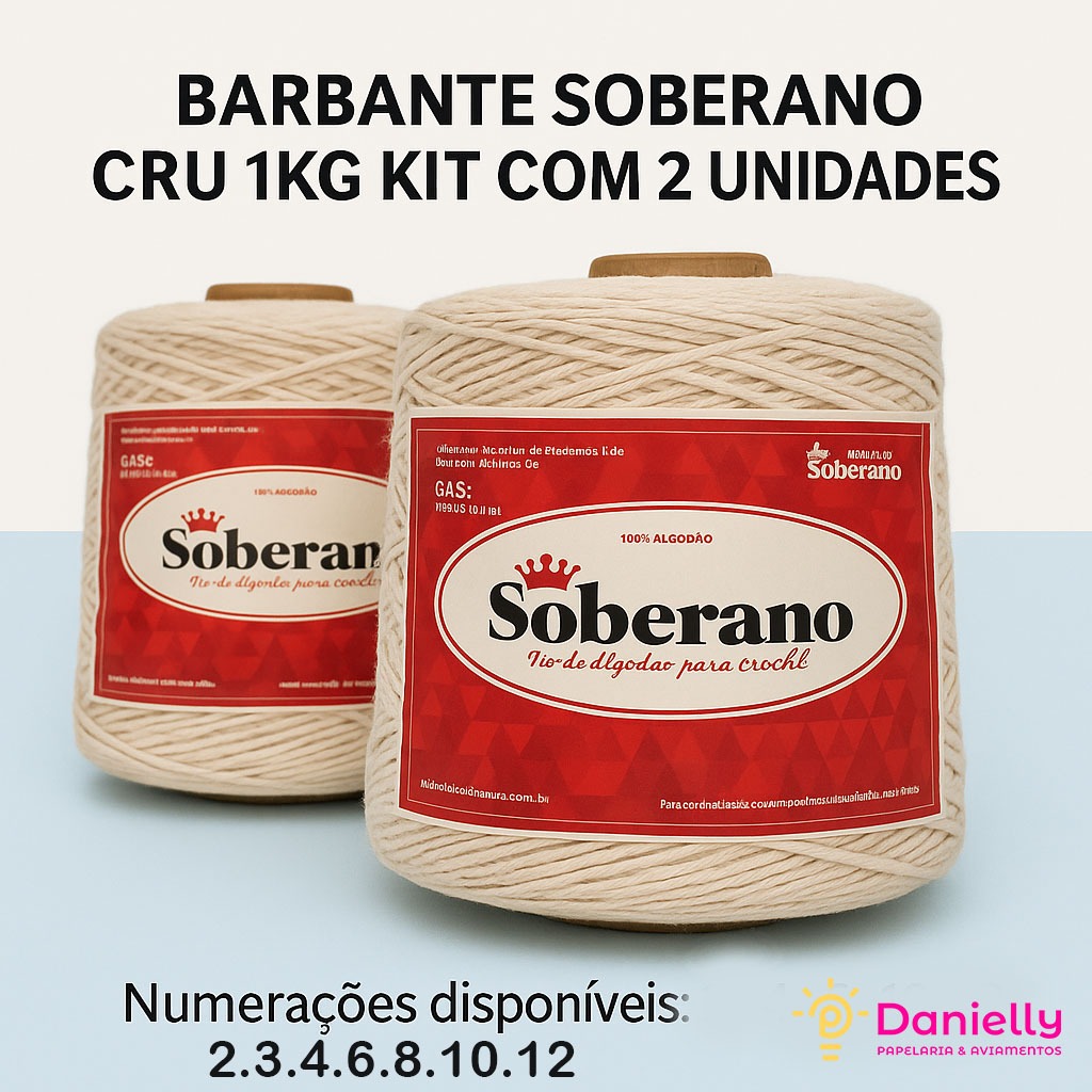 Kit 2 Barbante, Cordão Soberano Cru 1 Kg - Fio Linha Crochê em Oferta na Shopee