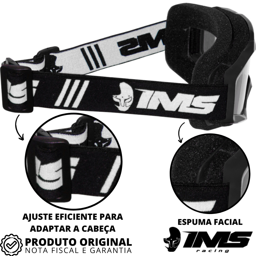 Óculos Ims Light Motocross Trilha Moto Lente Antiembaçante — imagem 2 de 2