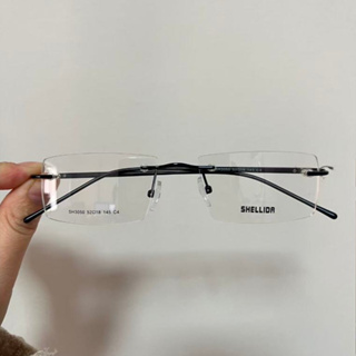Armacao oculos parafusado  aluminio unissex tamanho menor 52-18 em Oferta na Shopee