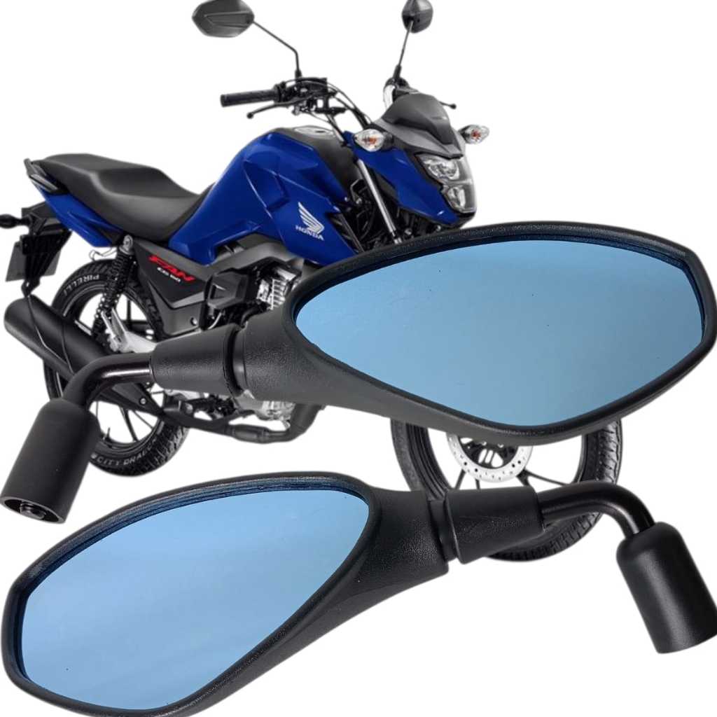 Retrovisor Bmw F800 Lente Azul Rebaixado 90 Graus Rosca Honda Sahara 300 Cb Twister 300F Cb 300 Xre