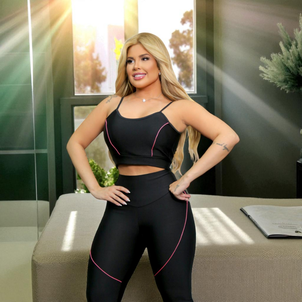 Conjunto Feminino Academia – Super Elastano, Confortável e Sem Transparência