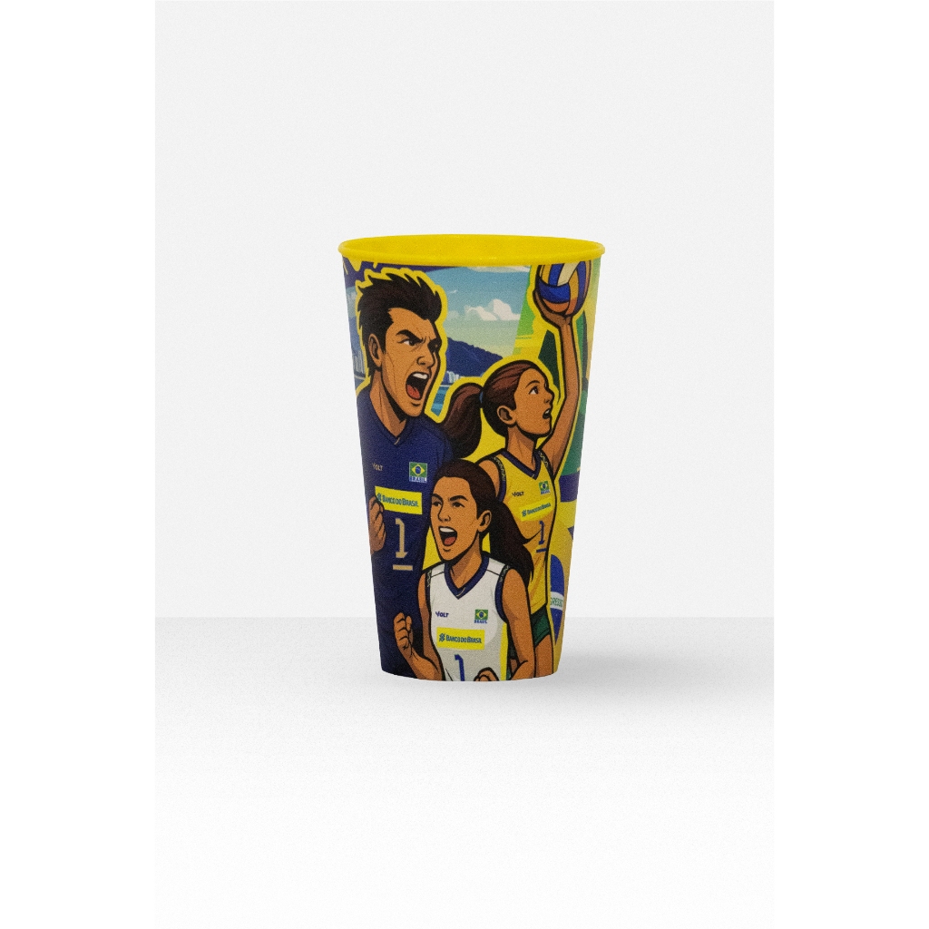 Copo Trio Vôlei Brasil Oficial Volt em Oferta na Shopee