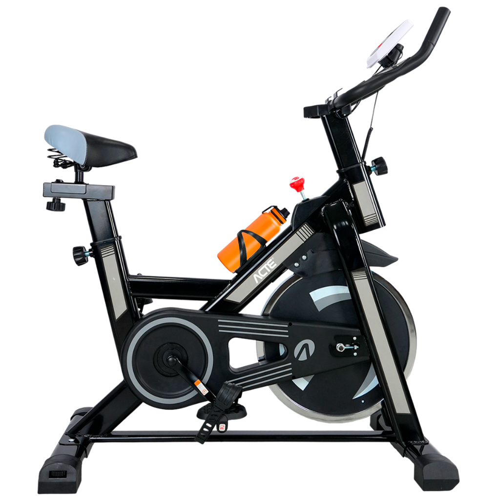 Bicicleta Ergométrica Spinning Bike Acte Com Monitor Digital Completo Regulagem Altura Estrutura Reforçada Inércia 13Kg