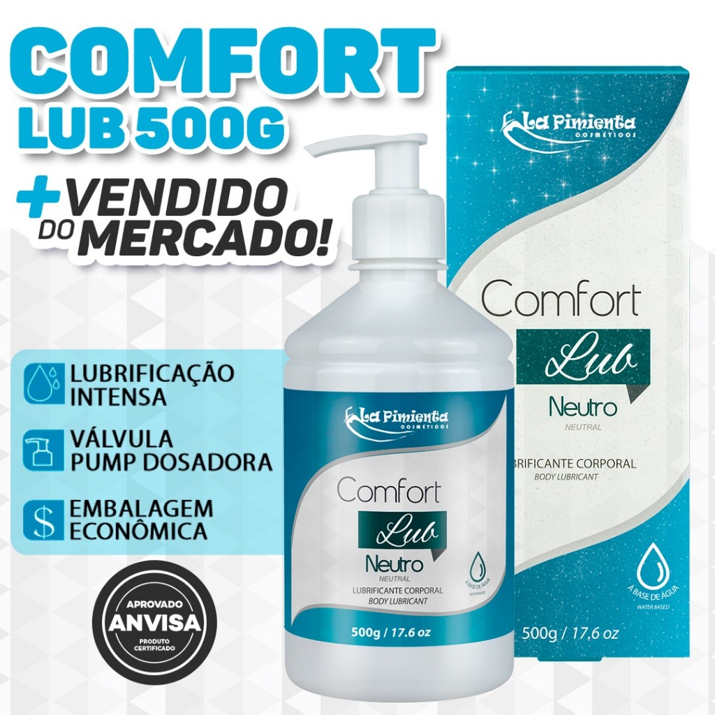LUBRIFICANTE ÍNTIMO COMFORT LUB 500 O TOQUE SUAVE QUE FAZ TODA A DIFERENÇA em Oferta na Shopee