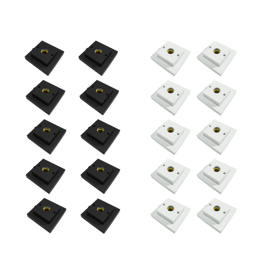 Kits Plafon Quadrado 100W Interneed E27 Casa Luminária Apartamento Área Interna Sala Quarto Banheiro Cozinha