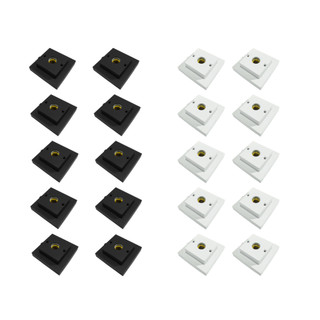 Kits Plafon Quadrado 100W Interneed E27 Casa Luminária Apartamento Área Interna Sala Quarto Banheiro Cozinha