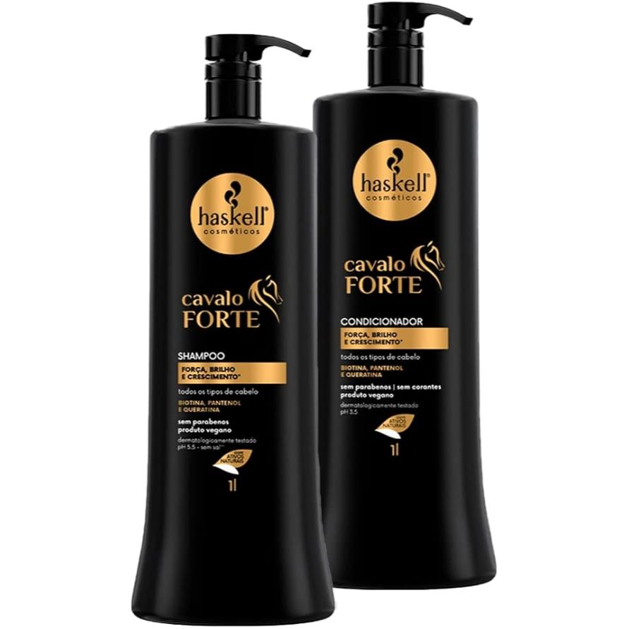 Kit Shampoo e Condicionador Cavalo Forte 1L em Oferta na Shopee