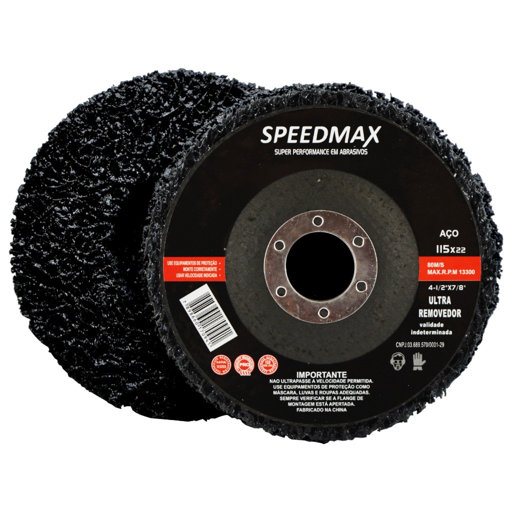 Disco Lixa Flap Nylon Speedmax 115mm Esmerilhadeira Removedor de Tinta Automotiva
