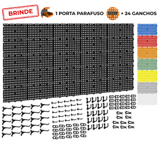 Painel Suporte Porta Ferramentas Organizador Parede Perfurado 147x87 + Brindes em Oferta na Shopee