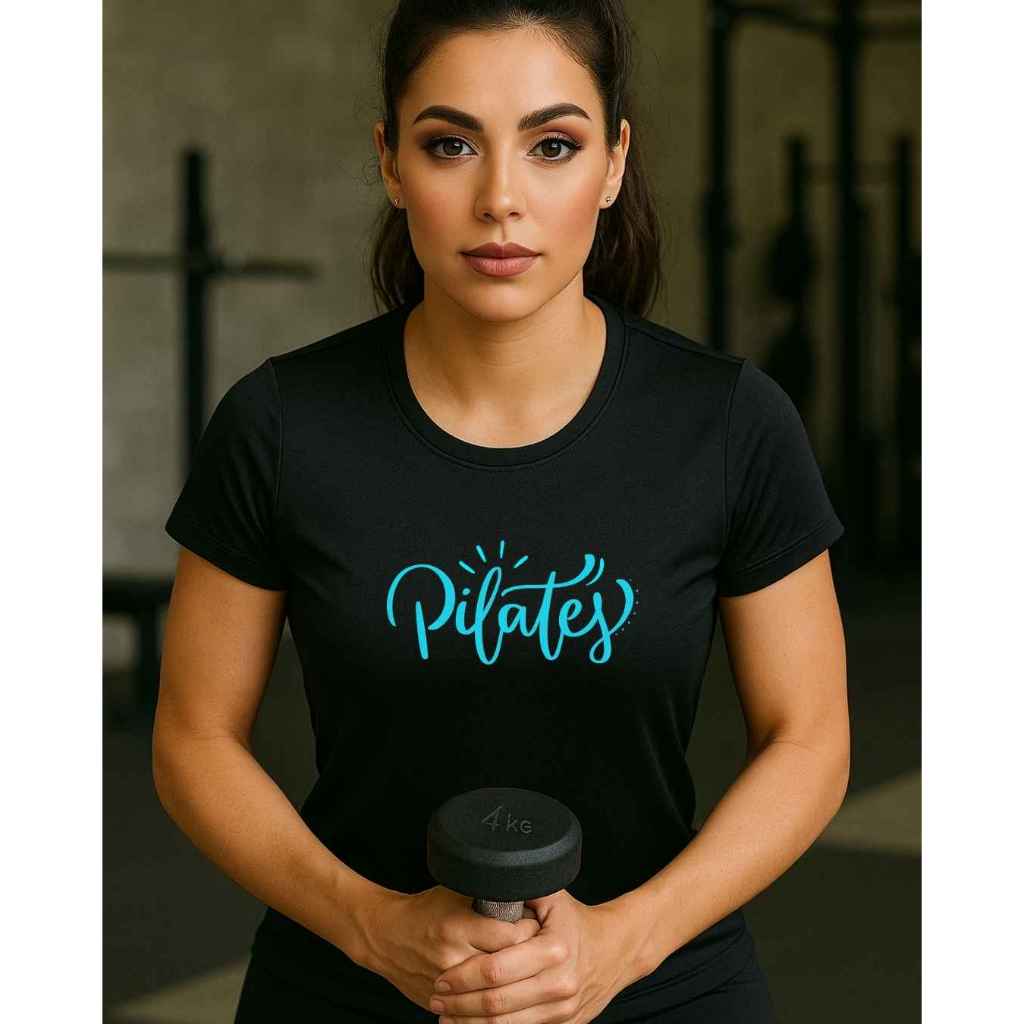 Camiseta Baby Look Feminina Pilates DryFit Pilates Exercicio em Oferta na Shopee