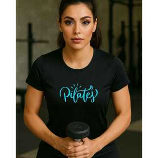 Camiseta Baby Look Feminina Pilates DryFit Pilates Exercicio em Oferta na Shopee