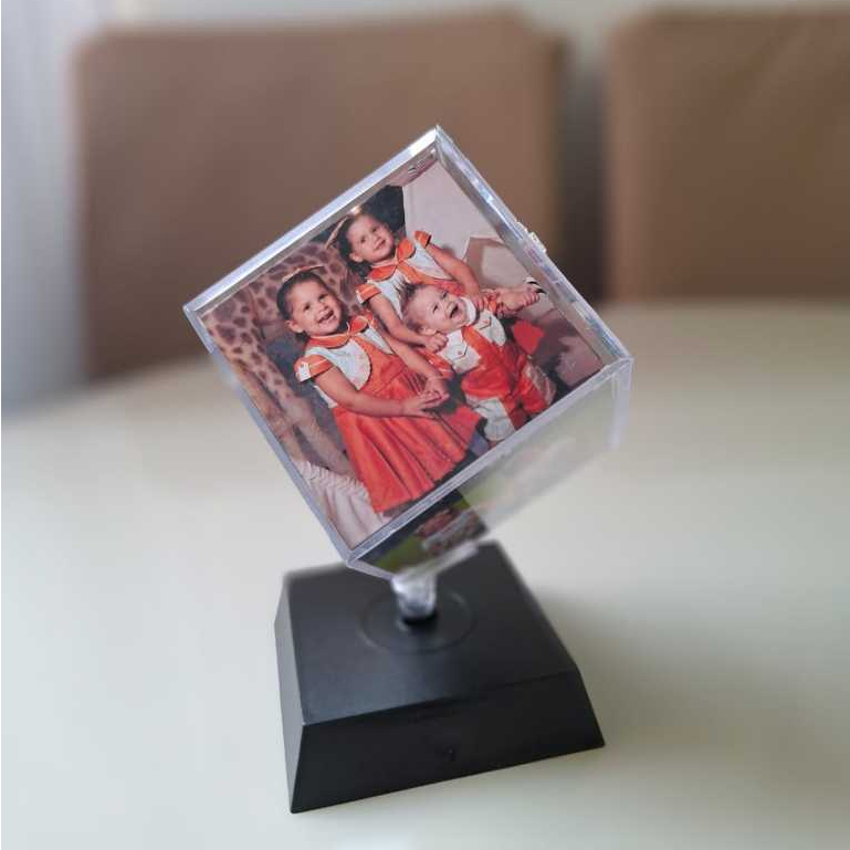 Foto Cubo Giratório Personalizado Com Fotos Kit 5 unidades