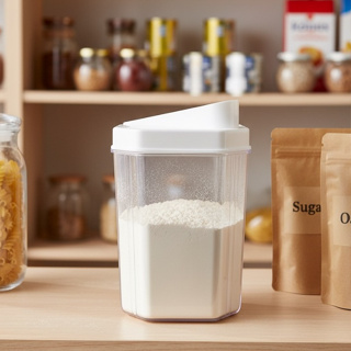 Farinheira Açucareiro Acrílico Cristal Com Tampa Dosadora Cozinha em Oferta na Shopee