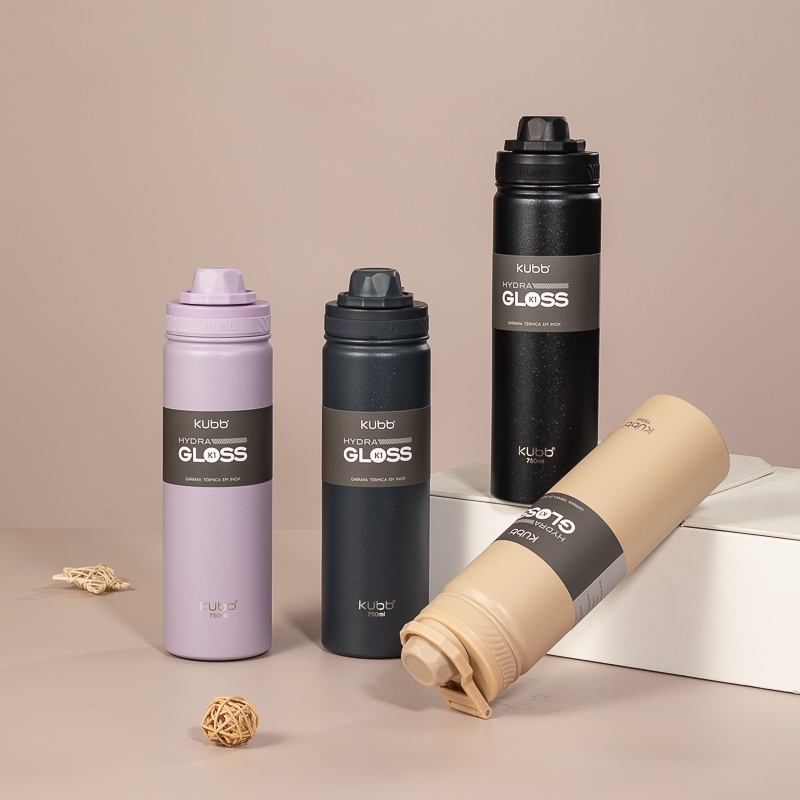 Garrafa Térmica Inox 750ml Hydra Gloss Moderna, Compacta e com Vedação Segura em Oferta na Shopee