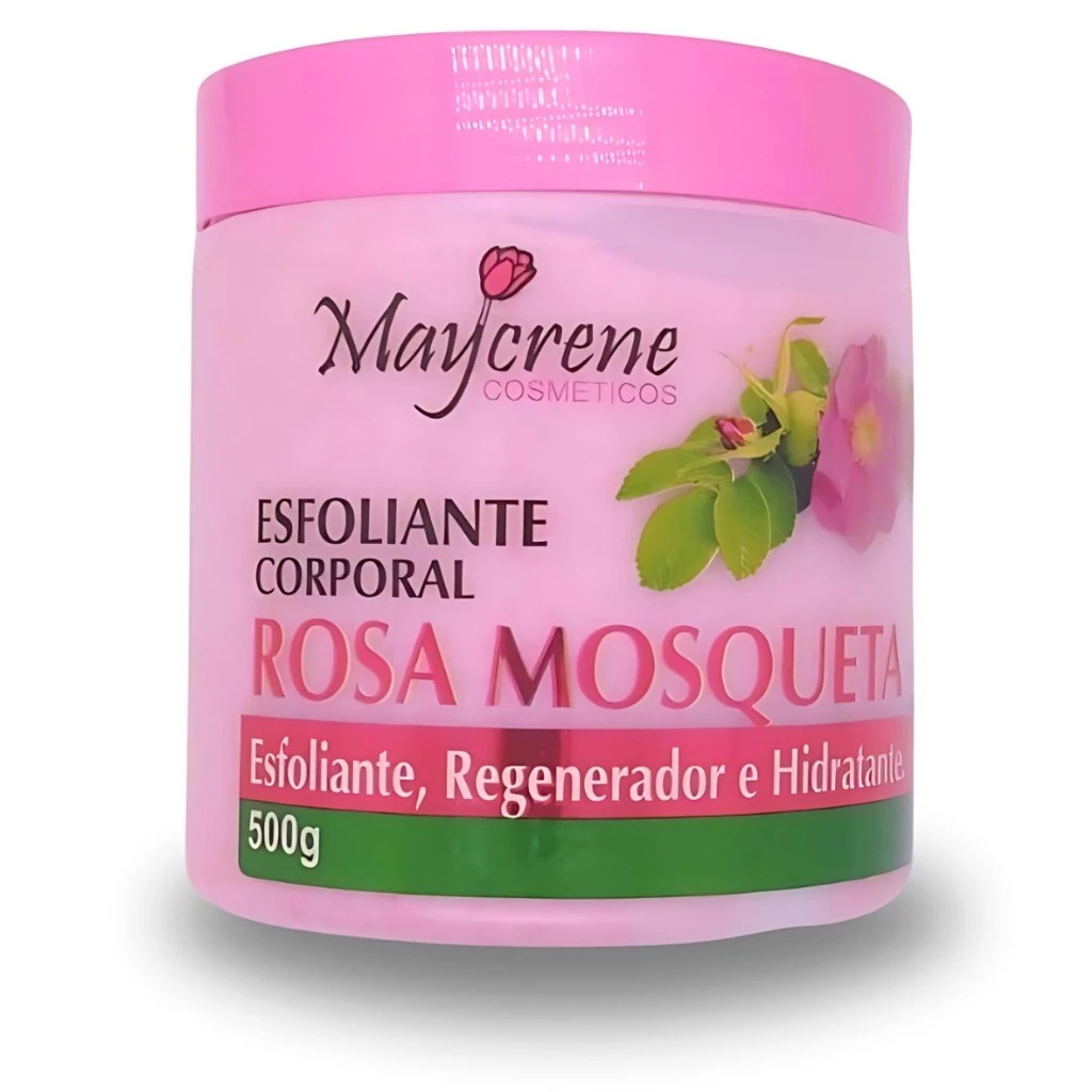 Esfoliante Corporal Rosa Mosqueta 500g Clareia Manchas Hidrata e Renova a Pele