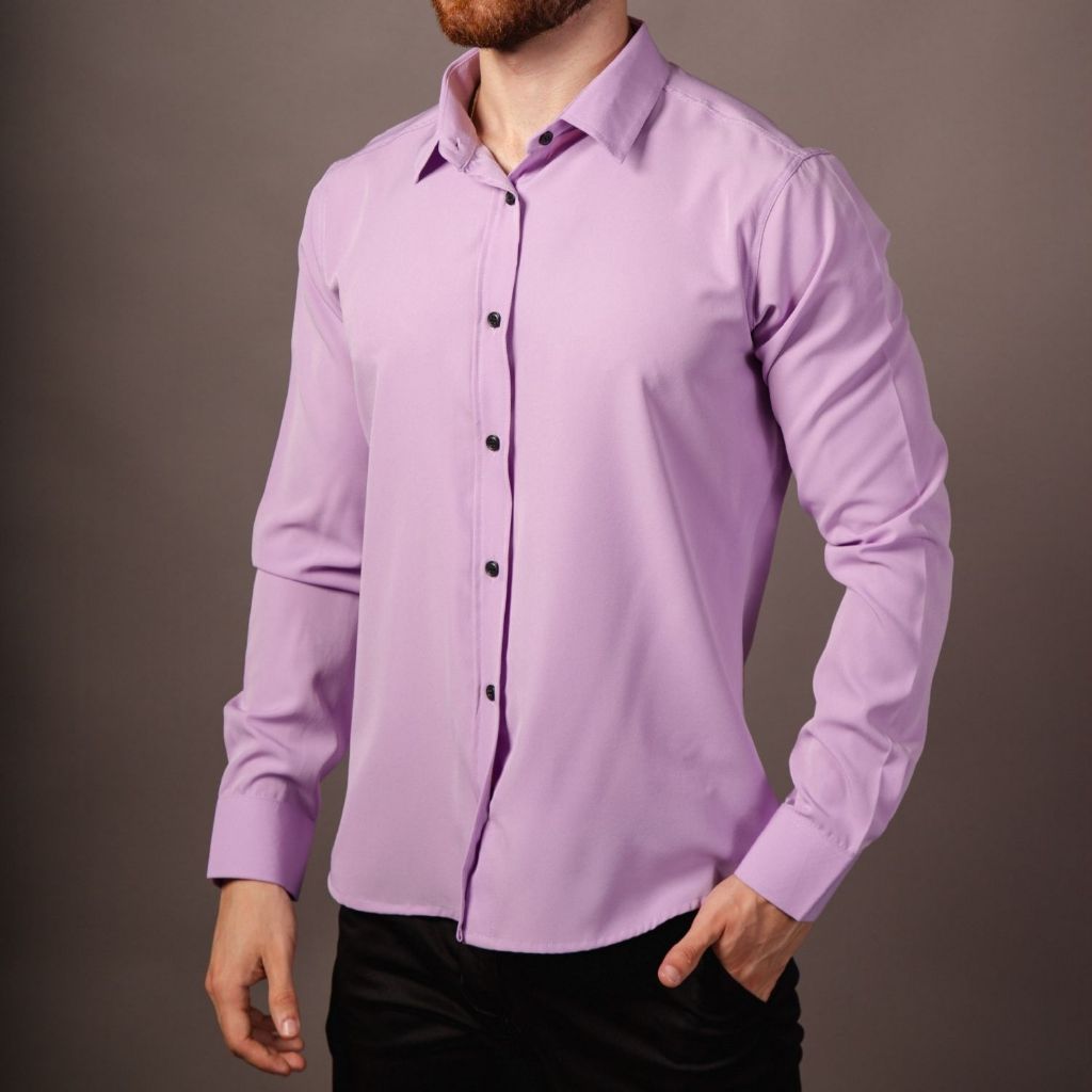 Camisa Masculina Social Manga Longa Camisa Social Masculina Tecido Não Amassa Camiseta Social Slim Fit Com Elastano
