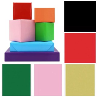 Papel De Presente Colorido Liso Pacote Com 40 Folhas 50cm x 60cm Aniversário Natal em Oferta na Shopee